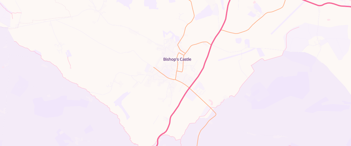 Map showing the location of Br Bishop Castle