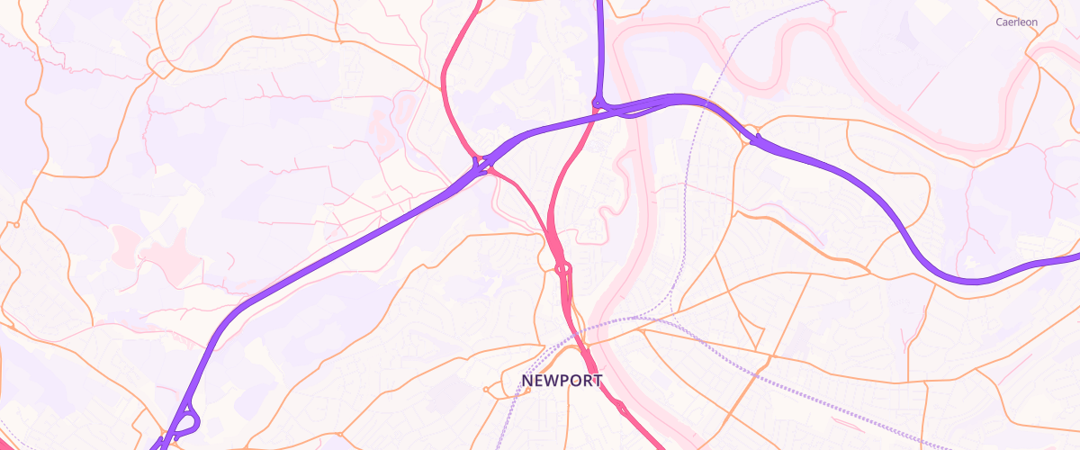 Map showing the location of Shell Newport