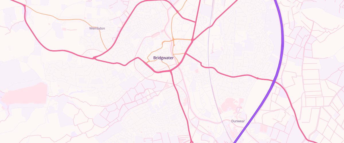 Map showing the location of Nts Bridgewater Service Station