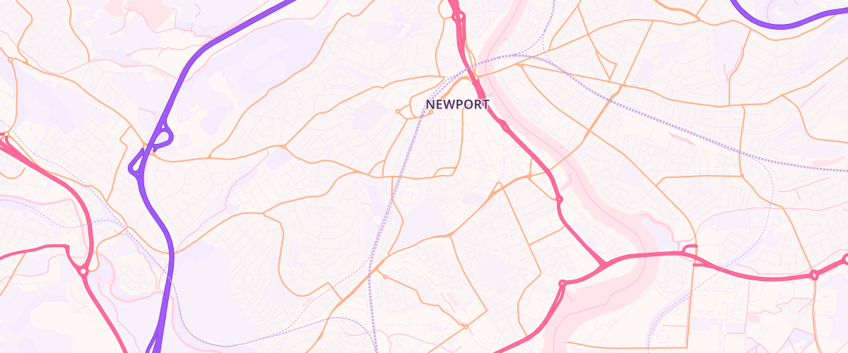 Map showing the location of Asda Stow Hill Express