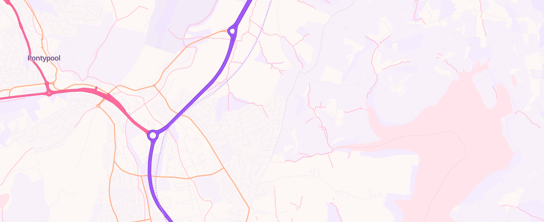 Map showing Ty Blaen Torfaen, Pontypool