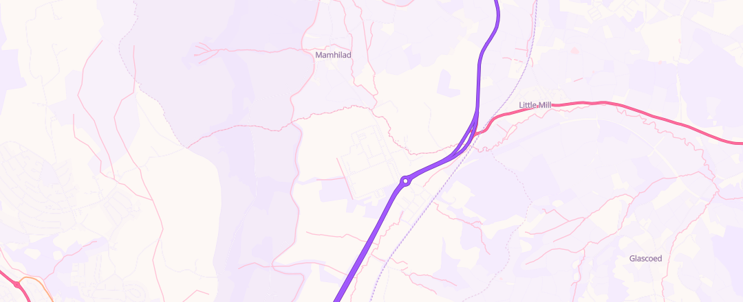 Map showing French Auto Solutions, Pontypool