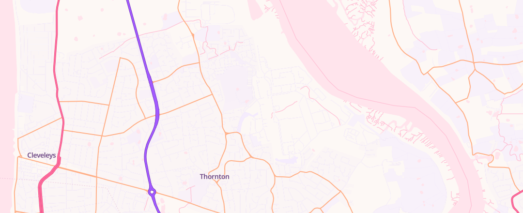 Map showing Burn Naze Motors, Blackpool