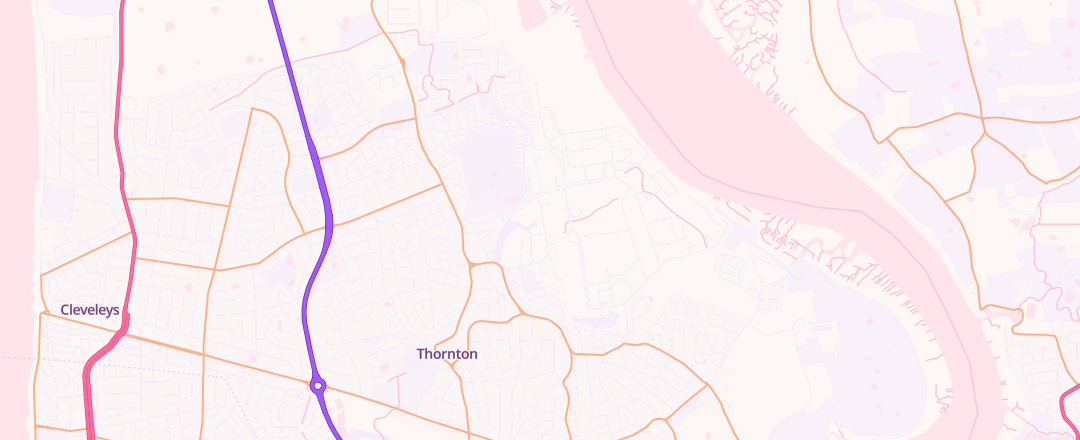 Map showing Simon's Motorcycles, Thornton Cleveleys