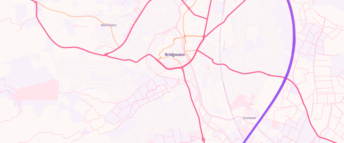 Map showing the location of Mfg Morrisons Bridgwater