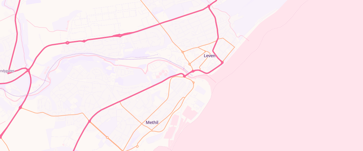 Map showing the location of Bawbee Service Station