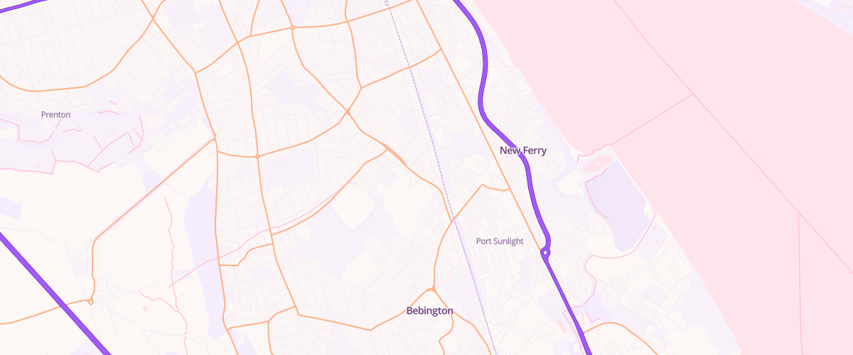 Map showing the location of Mfg Bebington