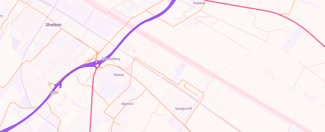 Map showing Cma Chester Ltd, Deeside