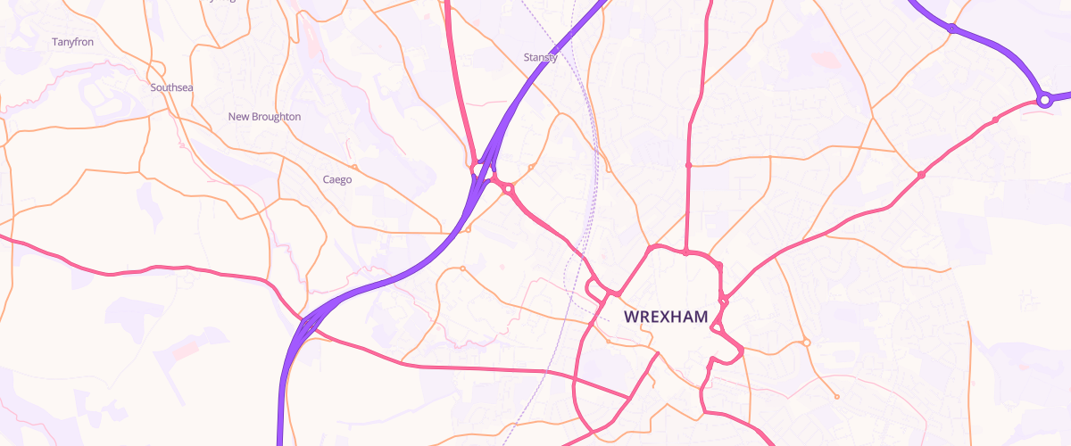 Map showing the location of Shell Co-Op Wrexham