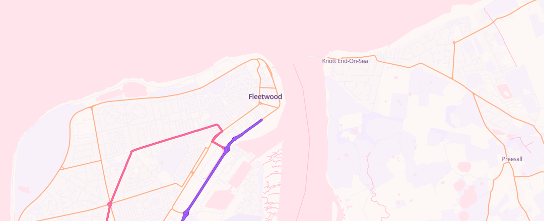 Map showing Raceways Motorcycles Limited, Fleetwood