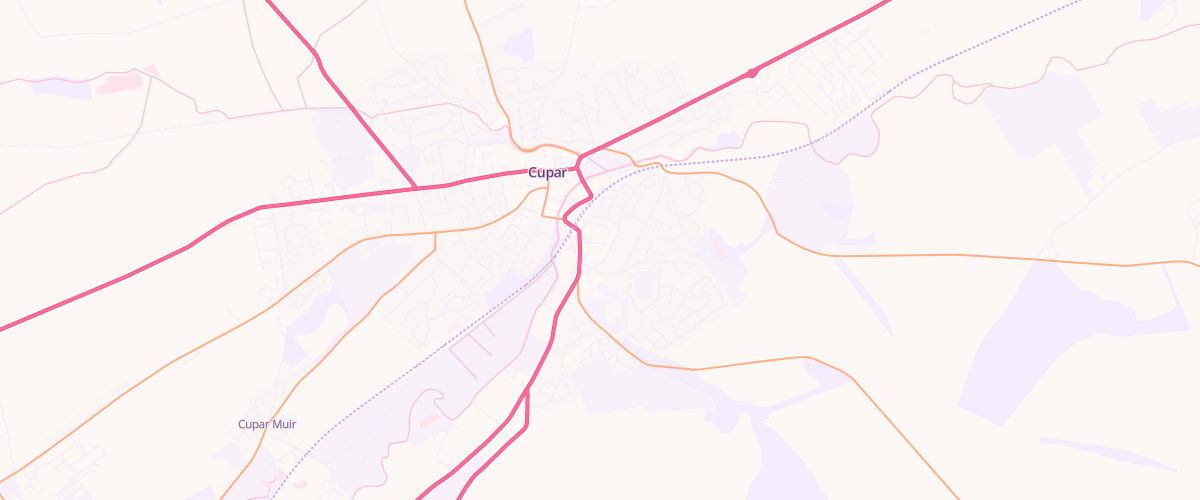 Map showing the location of Cupar Superstore Petrol Filling