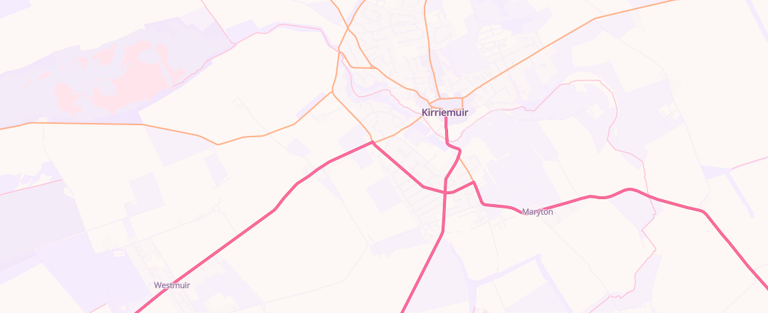 Map showing Autosales, Kirriemuir