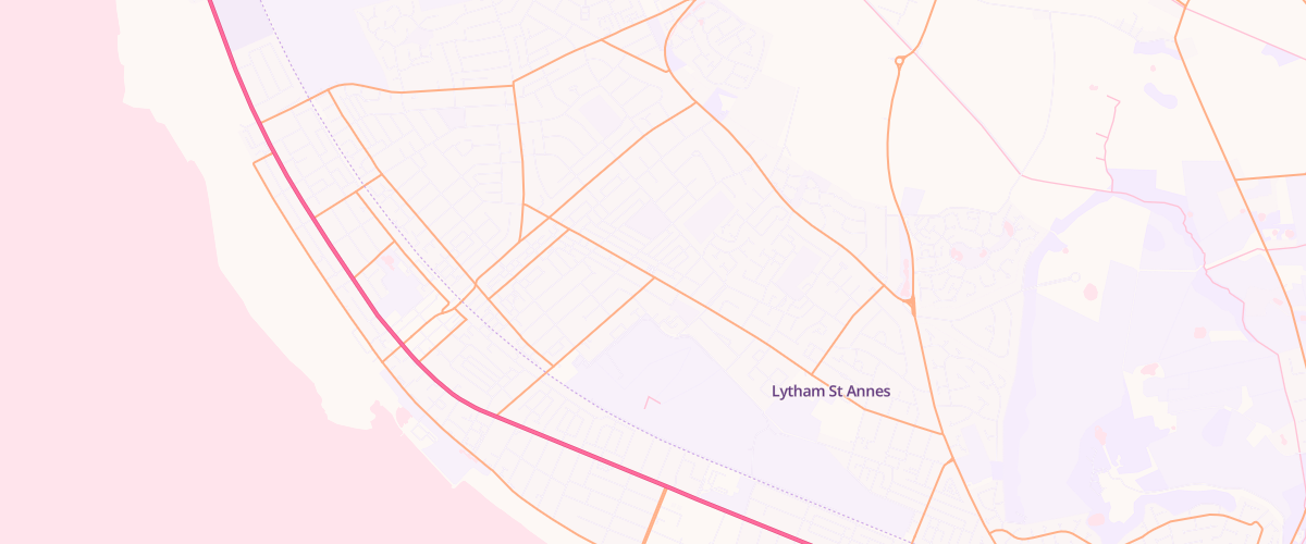 Map showing the location of Ansdell Filling Station