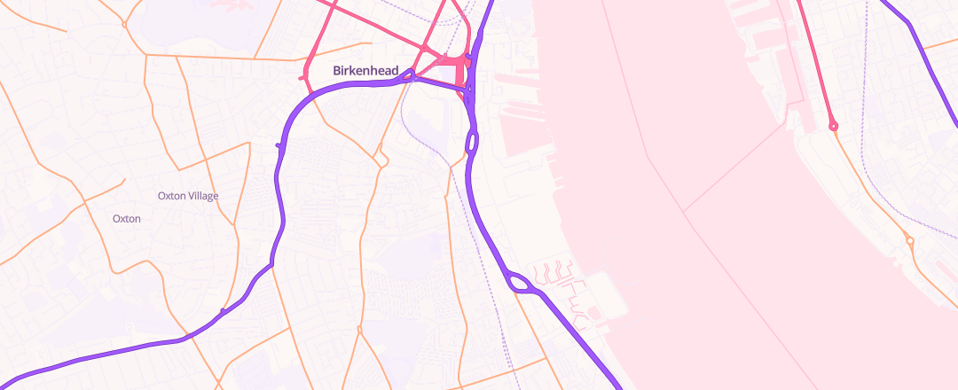 Map showing Halfords Autocentre, Birkenhead
