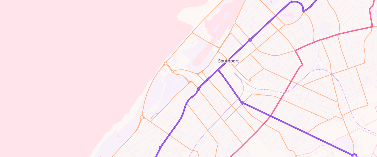 Map showing the location of Mfg Morrisons Southport