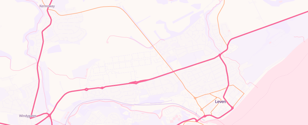 Map showing Fife Autocentre, Leven