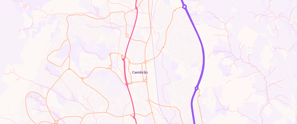 Map showing the location of Mfg Morrisons Cwmbran