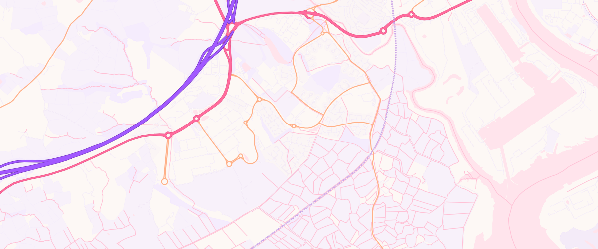 Map showing the location of Asda Newport Superstore