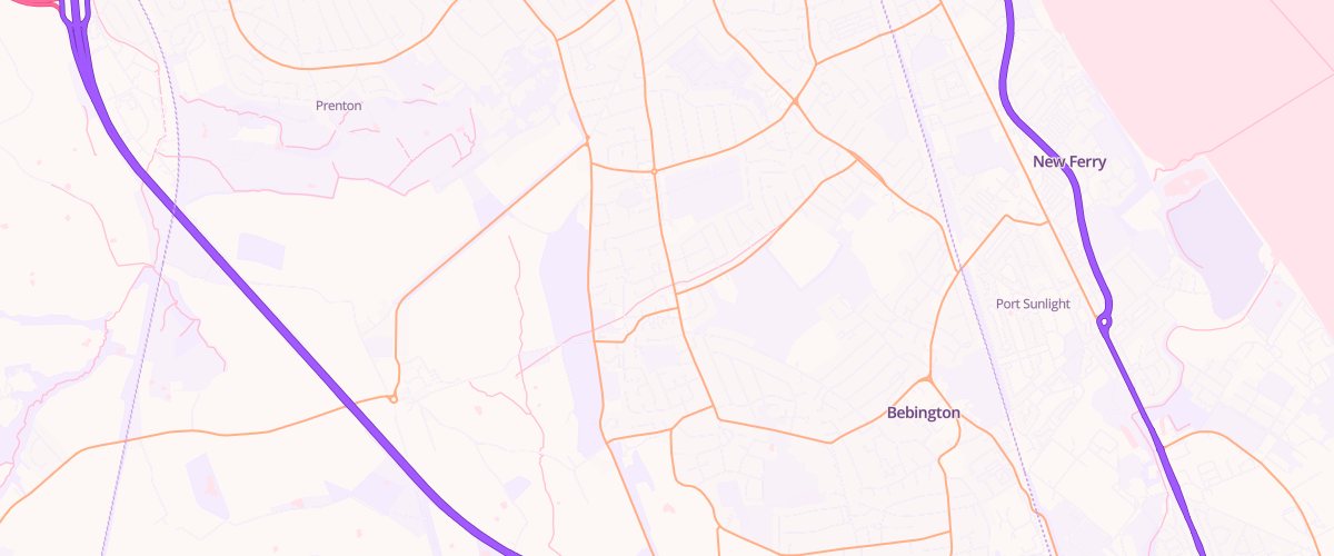 Map showing the location of Sainsburys Kings Road Bebington
