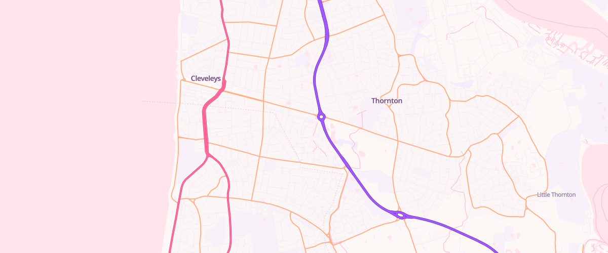 Map showing the location of Mfg Morrisons Thornton Cleveleys