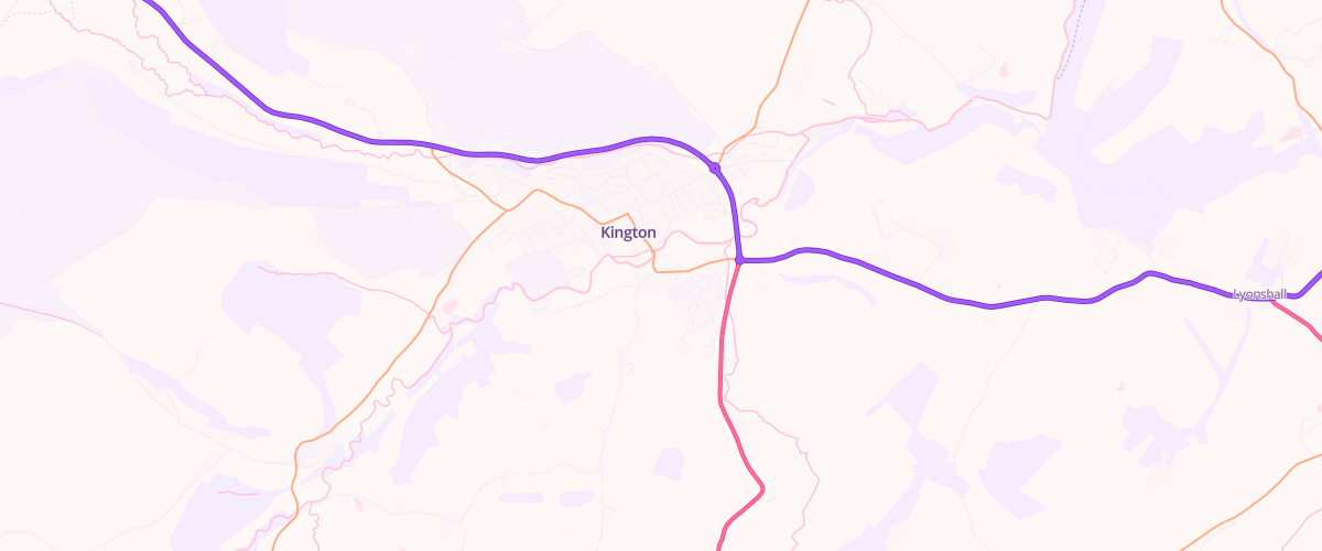 Map showing the location of Ascona Lomas Kington Service
