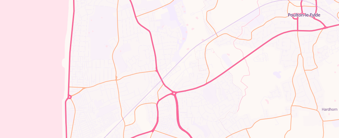 Map showing Trust Auto Blackpool Ltd, Blackpool