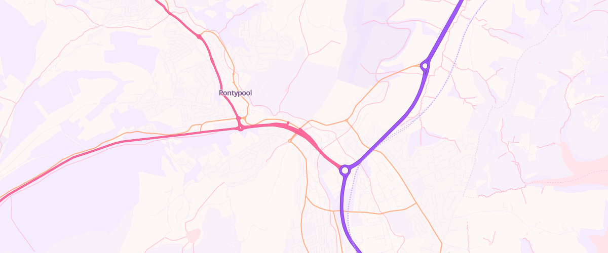 Map showing the location of Rontec Pontypool
