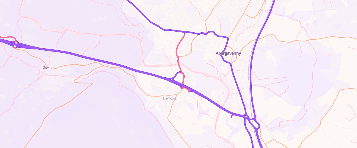 Map showing the location of Shell Waitrose Abergavenny