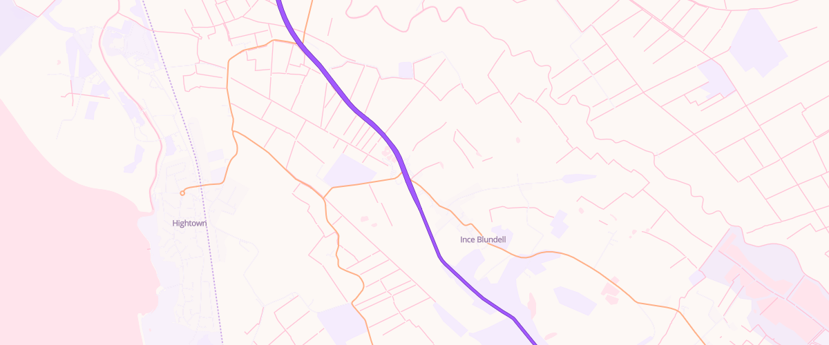 Map showing the location of Eg Weld Blundell Pfs