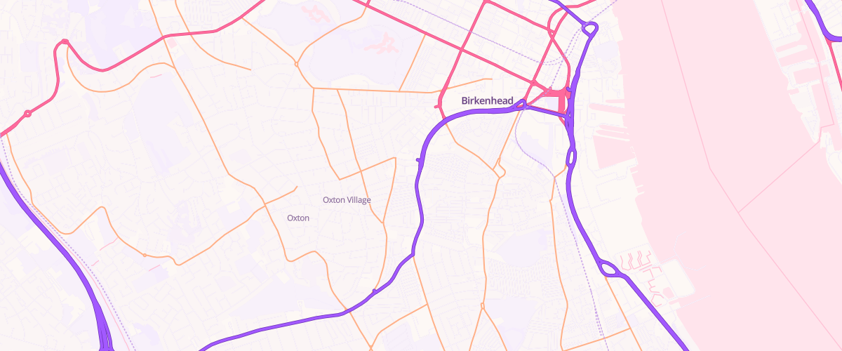 Map showing the location of Shell Wirral Way