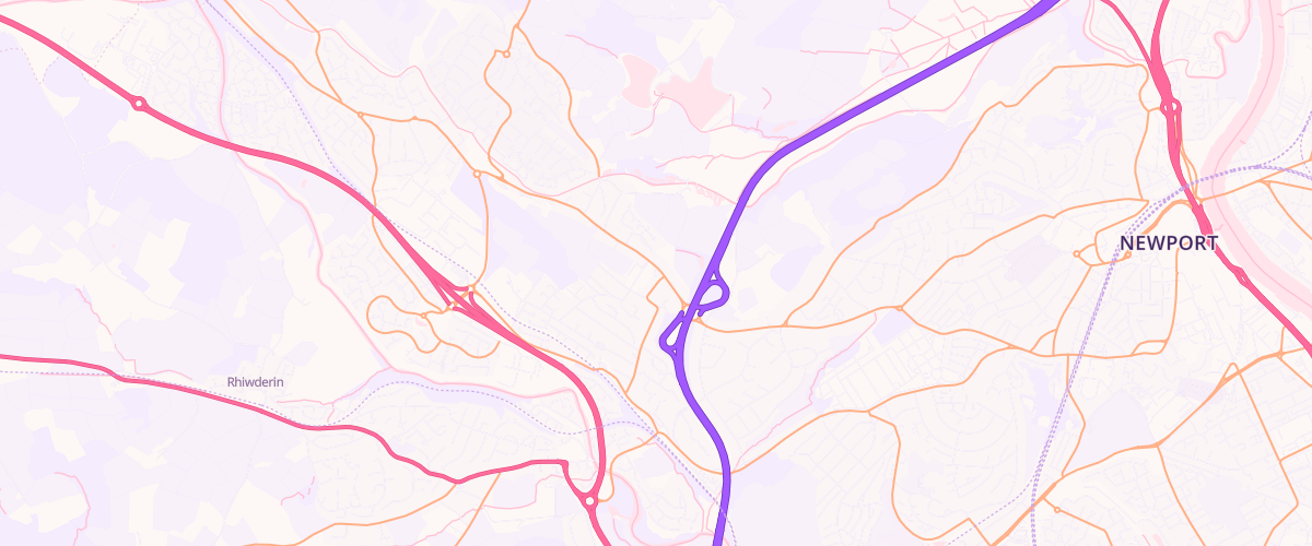 Map showing the location of Asda Newport Express Petrol