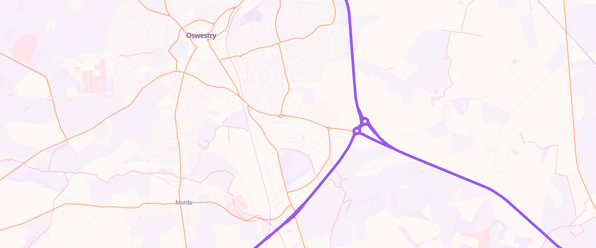 Map showing the location of Mfg Morrisons Oswestry