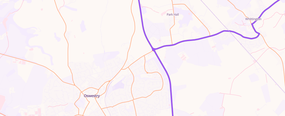 Map showing Furrows Limited, Oswestry