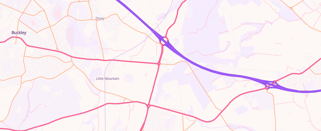 Map showing Nick Roberts Trading, Deeside