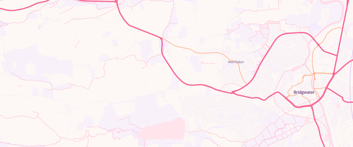 Map showing the location of Mfg Wembdon