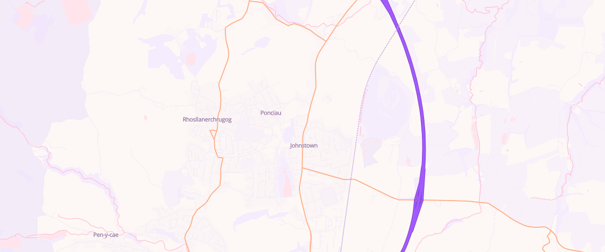 Map showing the location of Rontec Wrexham