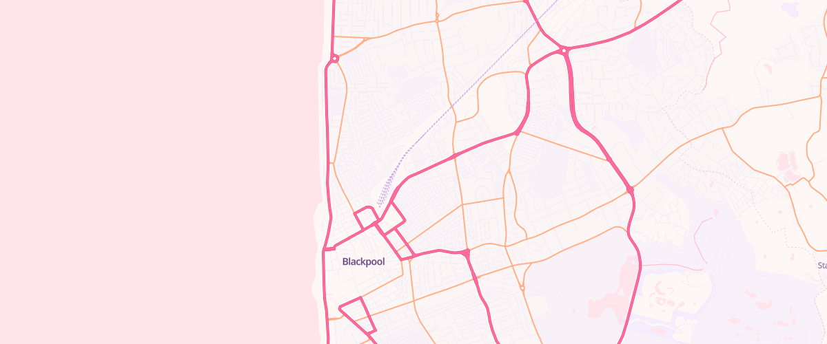 Map showing the location of Blackpool North