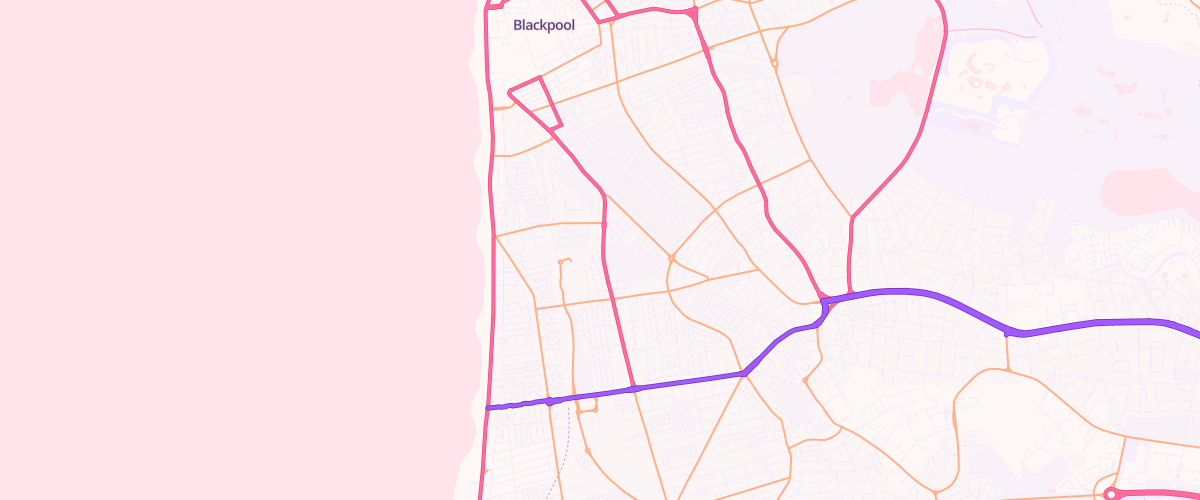 Map showing the location of Corton Beach Blackpool Ltd