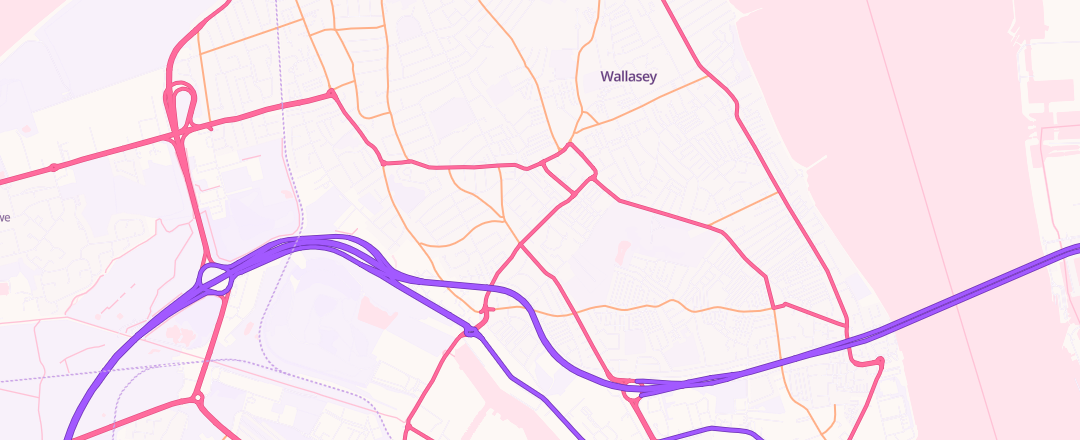 Map showing Halfords Autocentre, Wallasey
