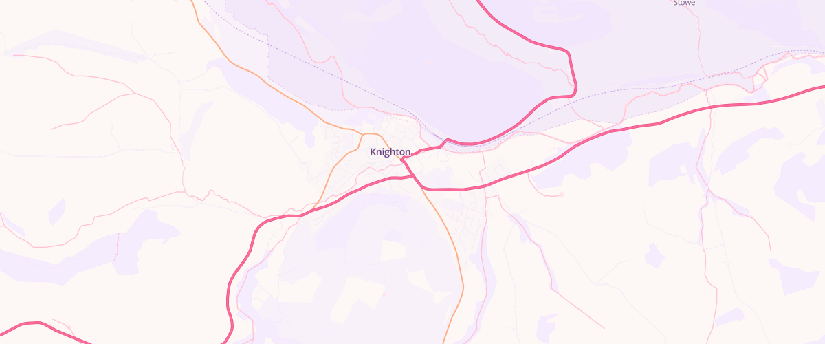 Map showing the location of Our Coop Knighton