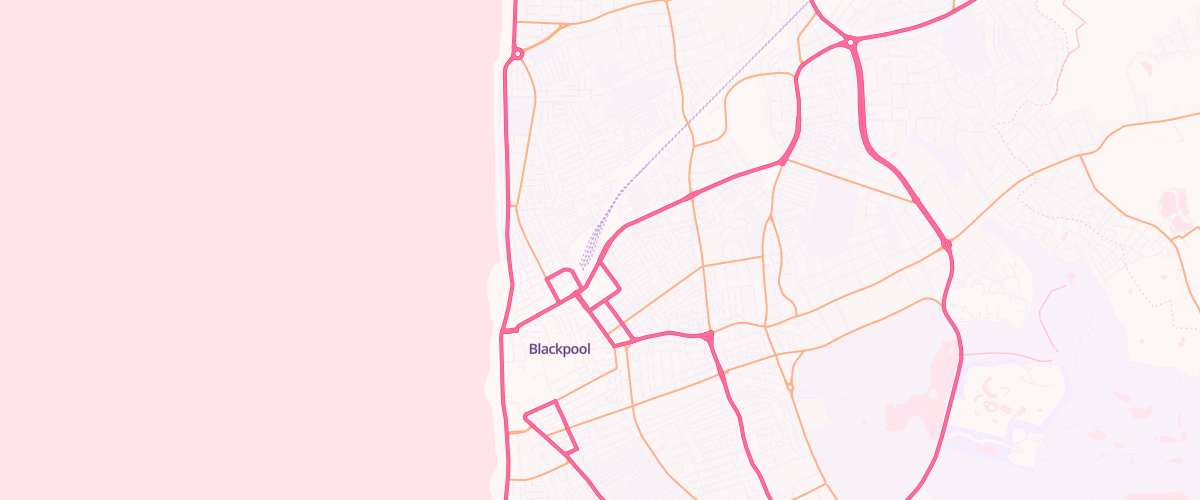 Map showing the location of Sainsburys Blackpool