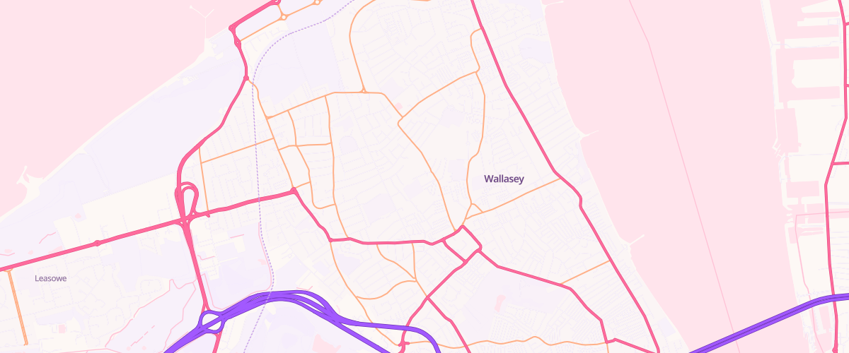 Map showing the location of Asda Liscard Superstore