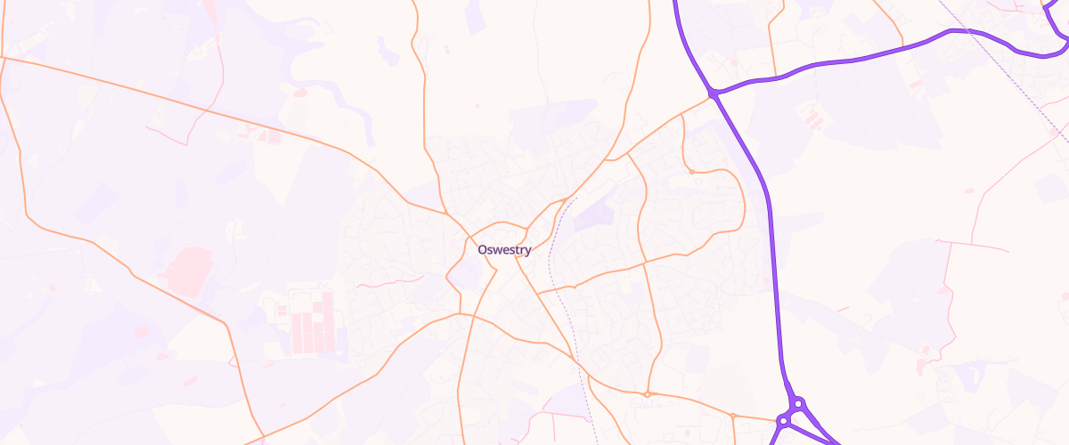 Map showing the location of Rontec Oswestry