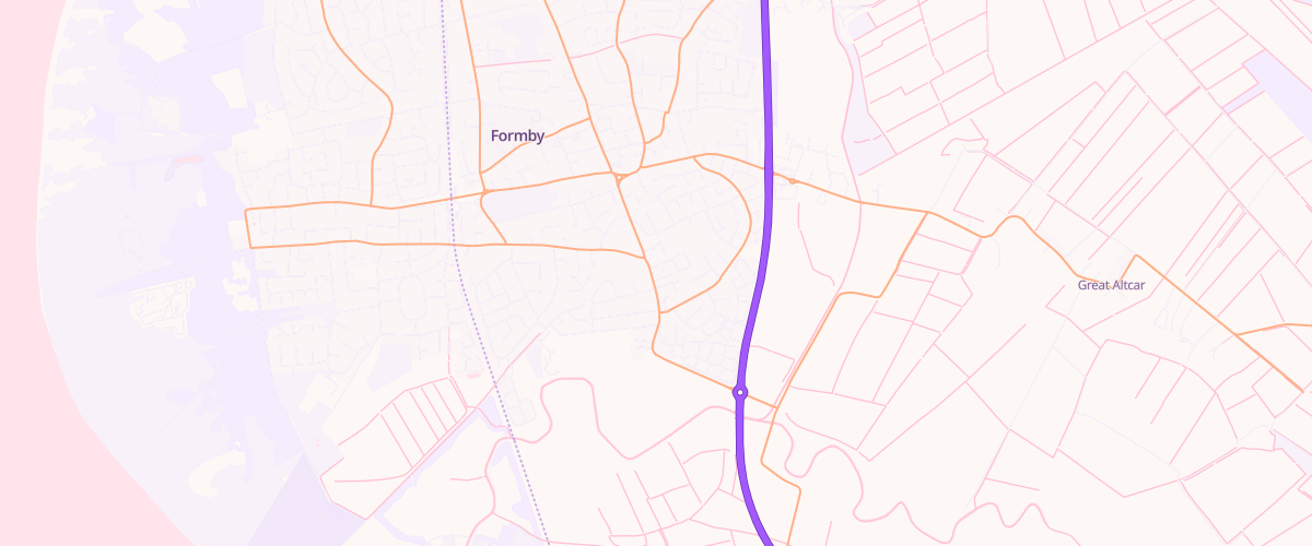 Map showing the location of Formby Sf Connect
