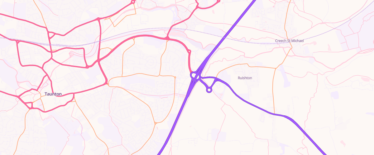 Map showing the location of Mfg Taunton Deane