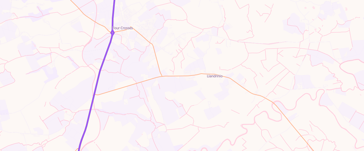 Map showing the location of Lewis Llandrinio