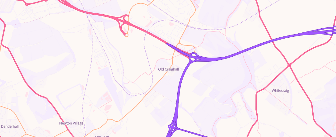 Map showing The Monktonhall Garage, Musselburgh