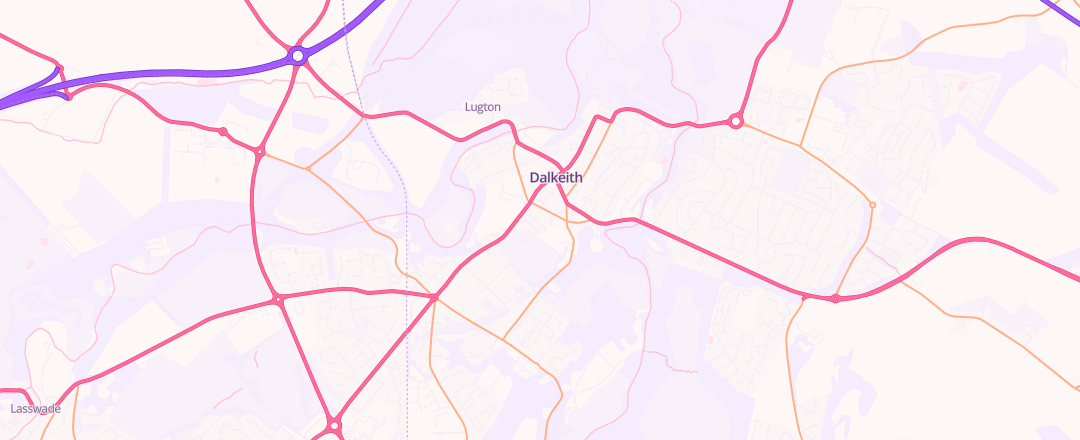 Map showing Kwik - Fit, Dalkeith