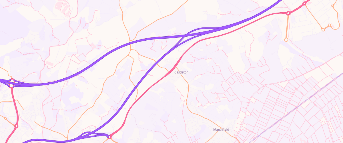 Map showing the location of Mfg Castleton