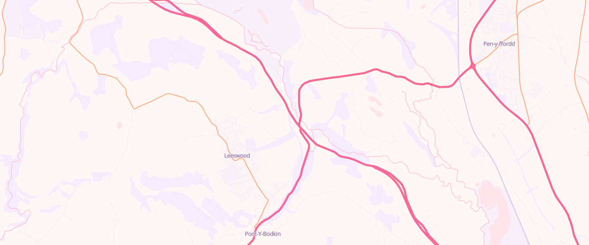 Map showing the location of Eg Pontblyddyn Pfs